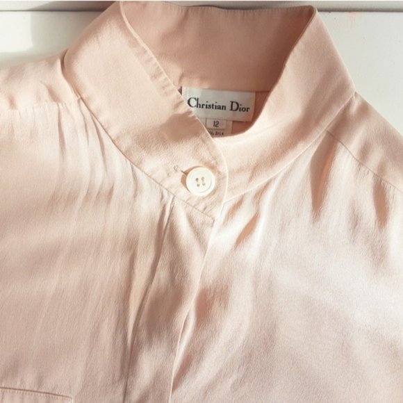 Christian Dior Vintage Silk Long Sleeve Shirt 12